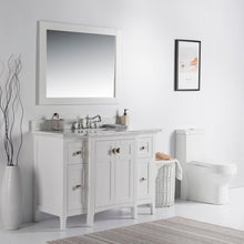 Load image into Gallery viewer, Bellaterra 49&quot; Single Vanity - White Marble Top 77614-DG-WH-WM, White, Sideview