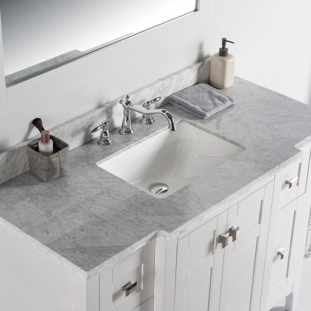 Bellaterra 49" Single Vanity - White Marble Top 77614-DG-WH-WM, White, Basin