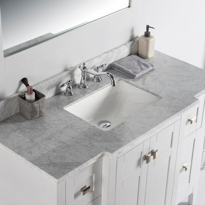 Bellaterra 49" Single Vanity - White Marble Top 77614-DG-WH-WM, White, Basin