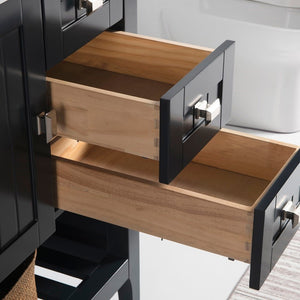 Bellaterra Milani Freestanding 30" Single Vanity Cabinet Only Dark Gray 77616-30-DG