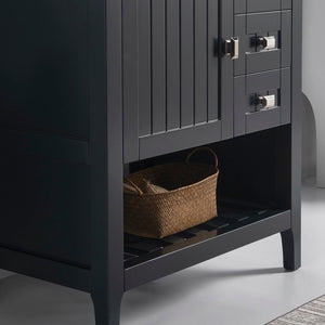 Bellaterra Milani Freestanding 30" Single Vanity Cabinet Only Dark Gray 77616-30-DG