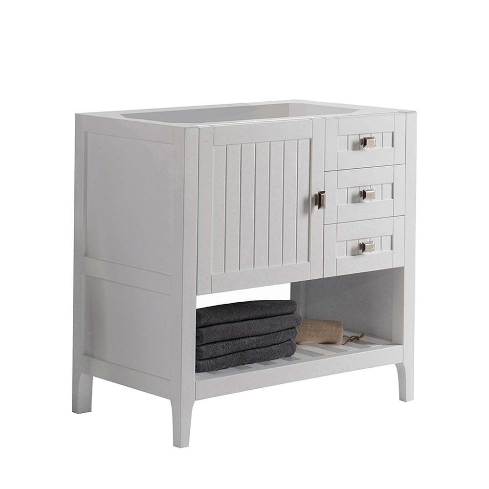 Bellaterra Milani Freestanding 30" Single Vanity Cabinet Only White 77616-30-WH