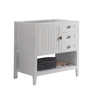 Bellaterra Milani Freestanding 30" Single Vanity Cabinet Only White 77616-30-WH