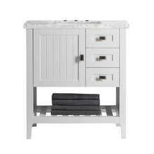 Load image into Gallery viewer, Bellaterra 77616-31-WH-WM 31&quot; Single Vanity - White Marble Top (White)