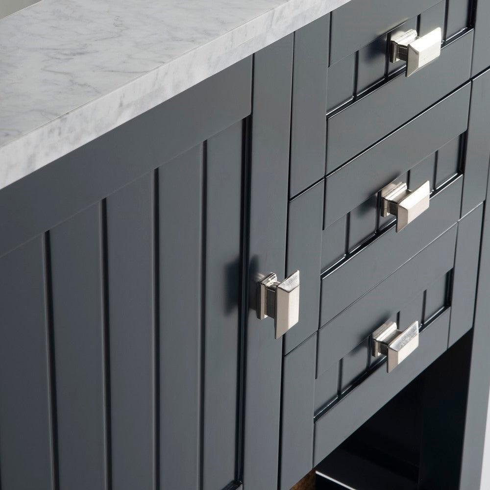 Bellaterra 77616-36-DG-WH 36" Double Vanity - Cabinet Only - Dark Gray, Close Up