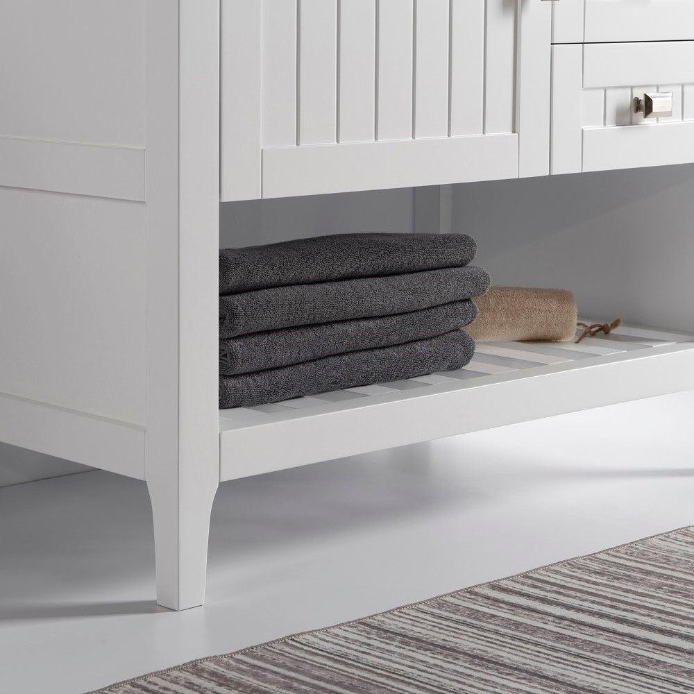 Bellaterra 77616-36-DG-WH 36" Double Vanity - Cabinet Only - White, Front