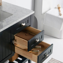 Load image into Gallery viewer, Bellaterra 37&quot; Double Vanity - White Marble Top 77616-37-DG-WM-WH, Dark Gray, Drawers