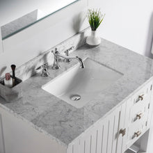Load image into Gallery viewer, Bellaterra 37&quot; Double Vanity - White Marble Top 77616-37-DG-WM-WH, White, Top Sink