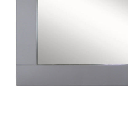 Bellaterra 23" Wood Frame Mirror in L/Grey 800600-23-M-LG , Corner