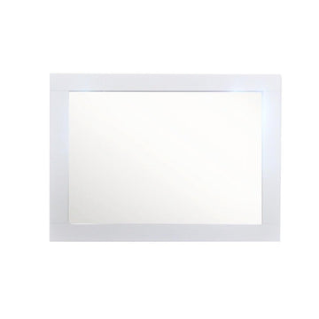 Bellaterra 23" Wood Frame Mirror in White 800600-23-M-WH, Front