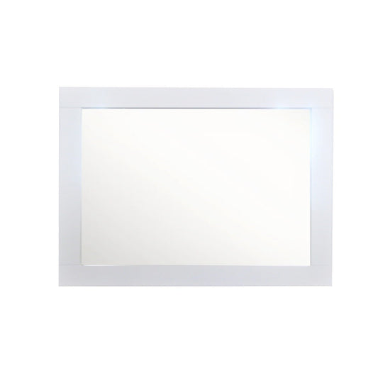 Bellaterra 23" Wood Frame Mirror in White 800600-23-M-WH, Front