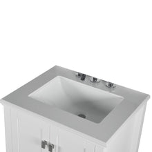 Load image into Gallery viewer, Bellaterra 25&quot; Wood Single Vanity with Quartz Top 800631-25-WH (White)