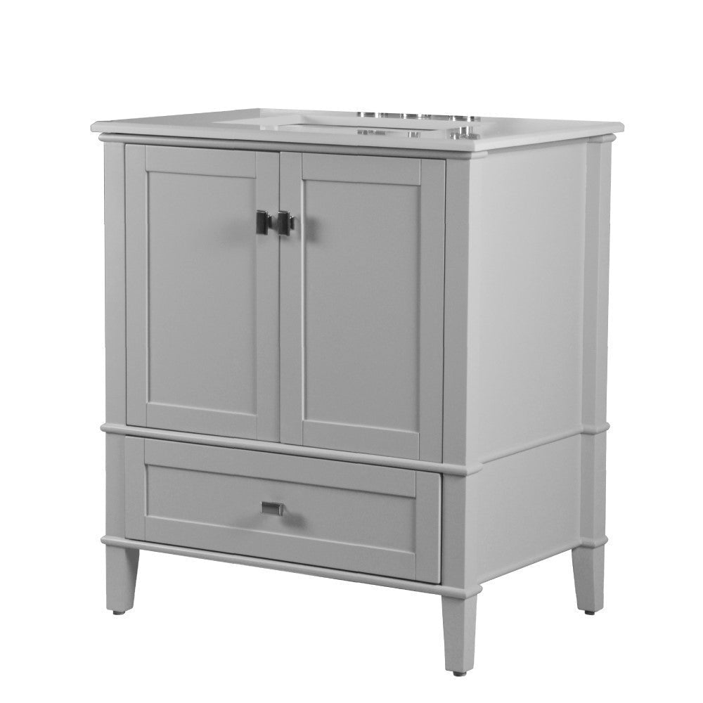 Bellaterra 800631-31-LG 31" Wood Single Vanity with Quartz Top (Gray)