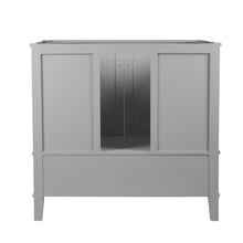 Load image into Gallery viewer, Bellaterra 37&quot; Single Vanity with Quartz Top 800631-37-LG-WH, Gray, Back