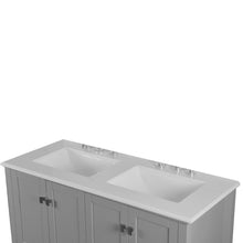 Load image into Gallery viewer, Bellaterra 49&quot; Double Vanity with Quartz Top 800631-49D-LG-WH, Gray, Double Sink