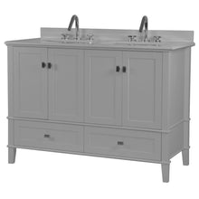 Load image into Gallery viewer, Bellaterra 49&quot; Double Vanity with Quartz Top 800631-49D-LG-WH, Gray, Front