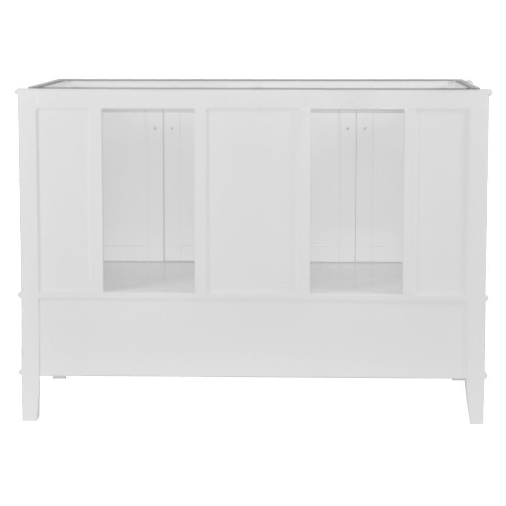 Bellaterra 49" Double Vanity with Quartz Top 800631-49D-LG-WH, White, Backside