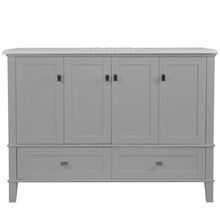 Load image into Gallery viewer, Bellaterra 49&quot; Single Vanity with Quartz Top 800631-49S-LG-WH, Gray, Front