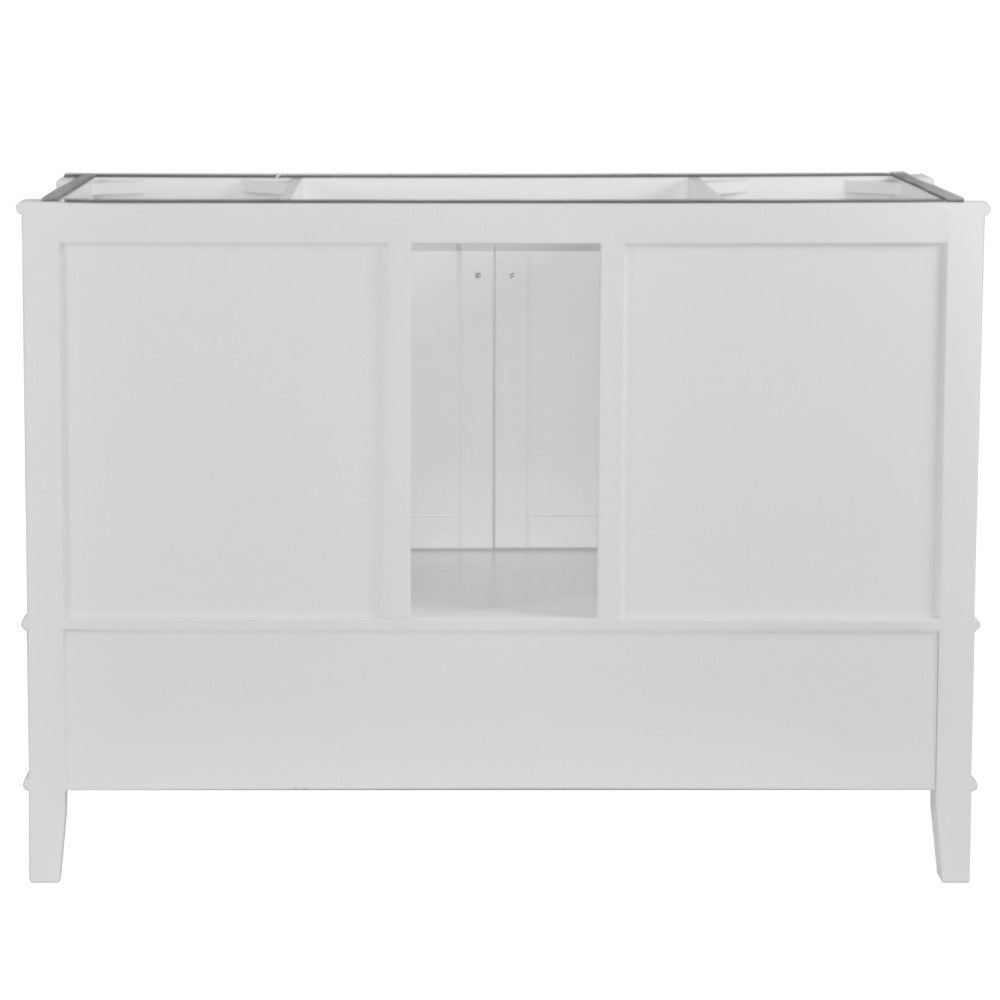 Bellaterra 49" Single Vanity with Quartz Top 800631-49S-LG-WH, White, Backside