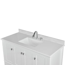 Load image into Gallery viewer, Bellaterra 49&quot; Single Vanity with Quartz Top 800631-49S-LG-WH, White, Basin