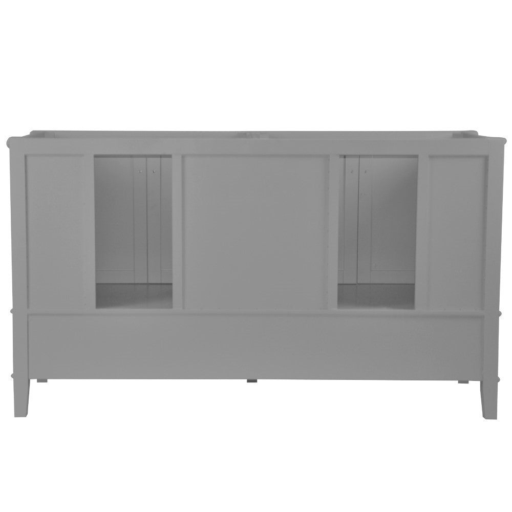 Bellaterra 61" Double Vanity with Quartz Top 800631-61D-LG-WH, Gray, Backside