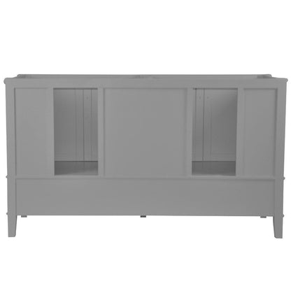 Bellaterra 61" Double Vanity with Quartz Top 800631-61D-LG-WH, Gray, Backside