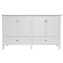 Load image into Gallery viewer, Bellaterra 61&quot; Double Vanity with Quartz Top 800631-61D-LG-WH, White, Front