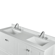 Load image into Gallery viewer, Bellaterra 61&quot; Double Vanity with Quartz Top 800631-61D-LG-WH, White, Double Sink