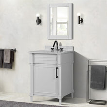 Load image into Gallery viewer, Bellaterra 800632-24BL-WH 24&quot; Single Vanity with White Carrra Marble Top