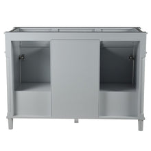 Load image into Gallery viewer, Bellaterra 48&quot; Double Vanity with White Carrra Marble Top 800632-48DBL-LG-WH, Gray, Backside