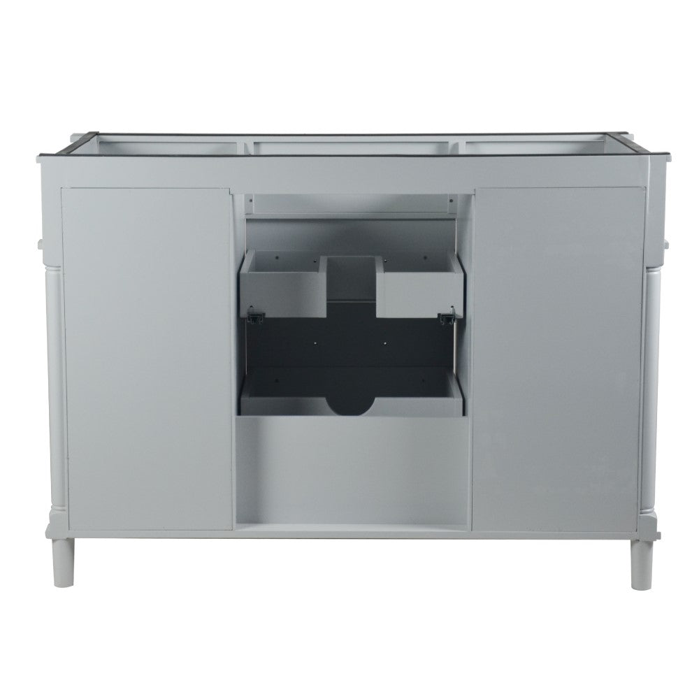 Bellaterra 48" Single Vanity with White Carrara Marble Top 800632-48SBL, Gray, Backside