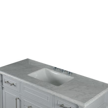 Load image into Gallery viewer, Bellaterra 48&quot; Single Vanity with White Carrara Marble Top 800632-48SBN, Gray, Sink