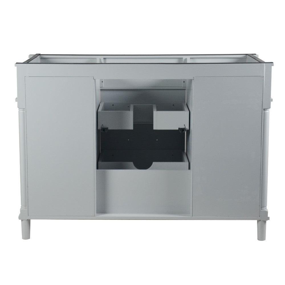 Bellaterra 48" Single Vanity with White Carrara Marble Top 800632-48SGD, Gray, Backside