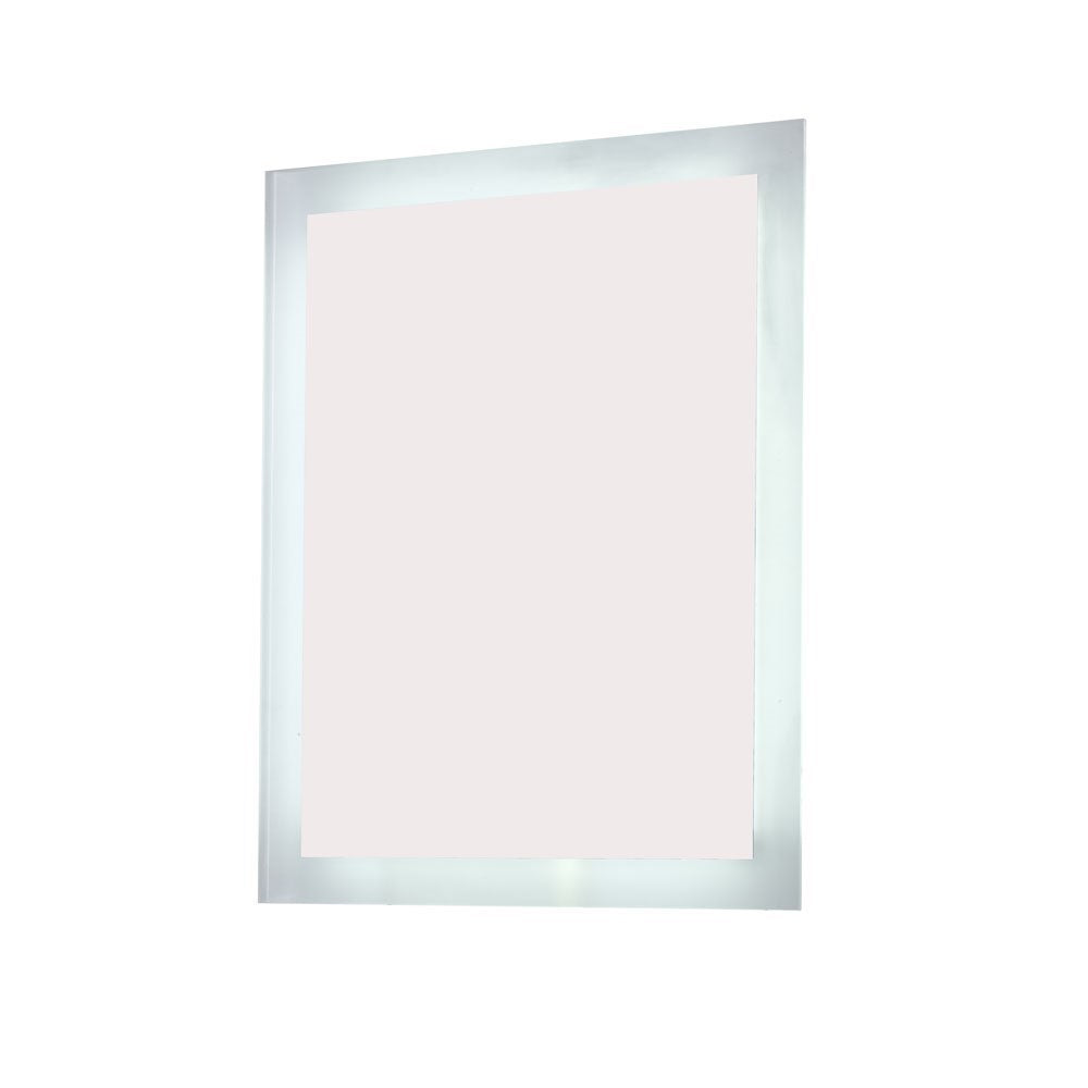 Bellaterra 24 in. Rectangular LED Bordered Illuminated Mirror with Bluetooth Speakers, Front