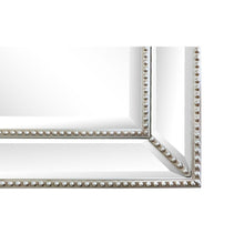 Load image into Gallery viewer, Bellaterra 24 in. Rectangle Silver Beaded Frame Mirror 802032-M, Frame Corner