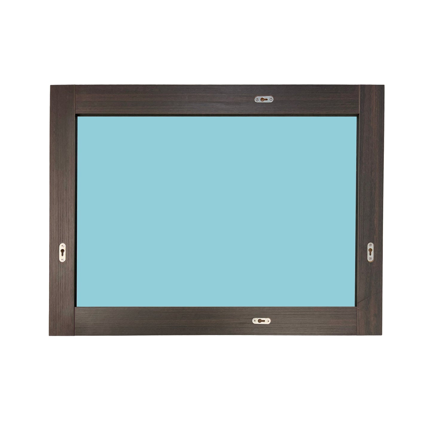 24" Rectangular Framed Mirror, Dark Gray, back