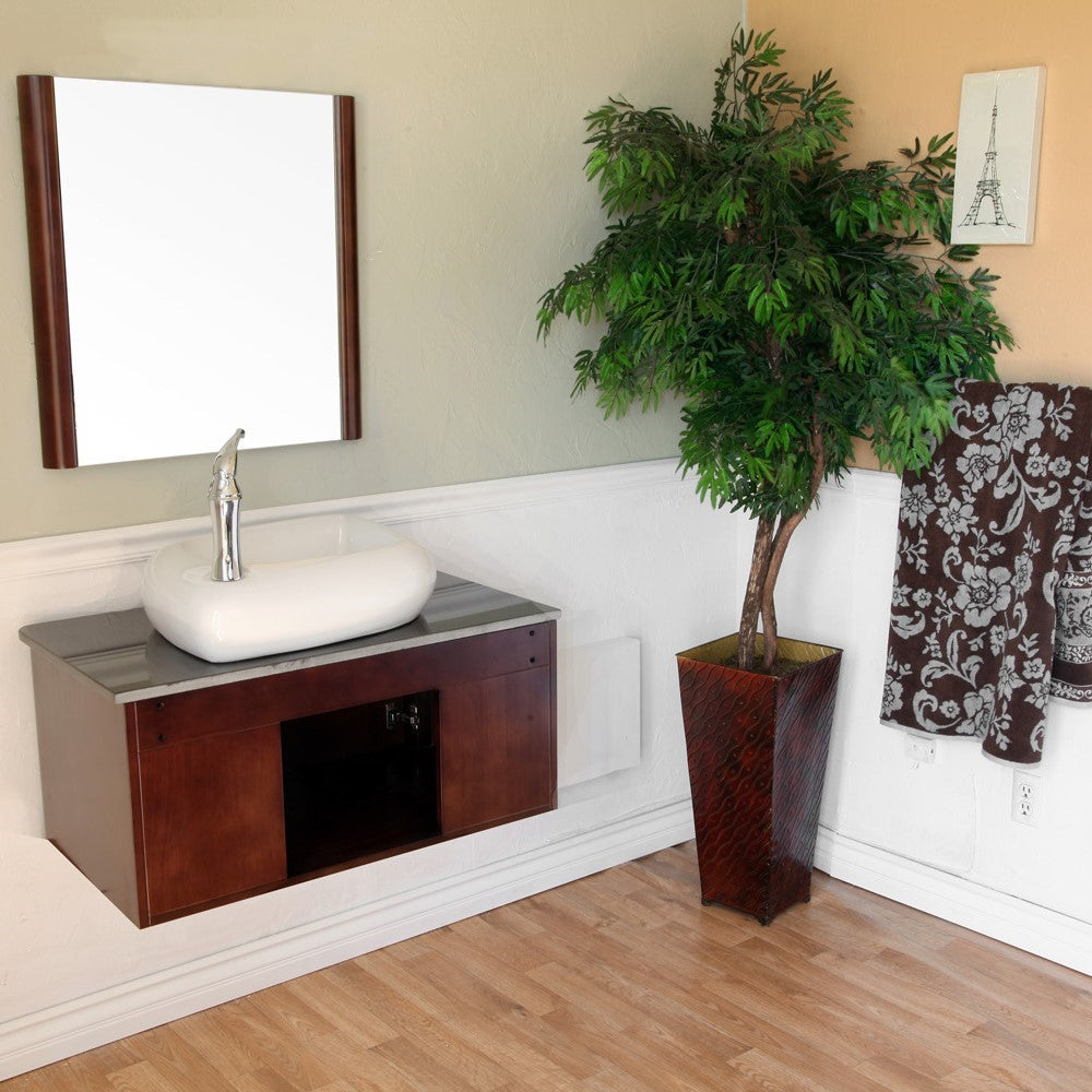 Bellaterra 32.5 in Single Sink Vanity-Wood-Walnut 804347