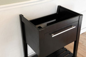 Bellaterra 27.5" Single Sink modern Vanity-Wood Black 804353-B up