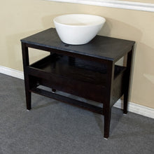 Load image into Gallery viewer, Bellaterra 35.5 in Single Sink Vanity-Wood-Black 804357-BL, Backside