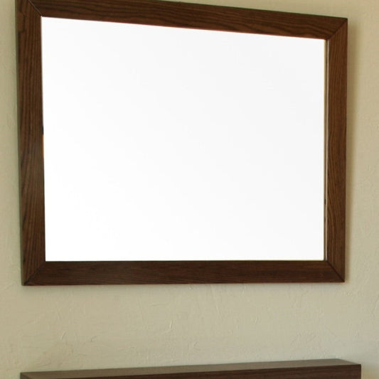 Bellaterra 31.5 in Mirror-Dark Walnut 804357-MIRROR, Front