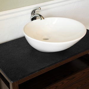 Bellaterra 35.5 in Single Sink Vanity-Wood-Dark Walnut 804357, Top sink