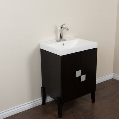 Bellaterra 25" Wood Single Sink Vanity 804366-BL (Black)