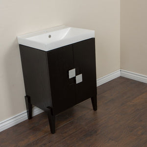 Bellaterra 25" Wood Single Sink Vanity 804366-BL (Black)