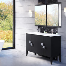 Load image into Gallery viewer, Bellaterra 48 in Double Sink Vanity-Wood 804366-D-BL-W, Black, Front