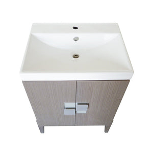 Bellaterra 25" Wood Single Sink Vanity 804366-GY (Gray)