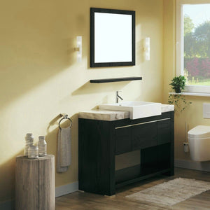Bellaterra 48 In. Single Sink Vanity - Black Oak 804375A-48-BL, Side View