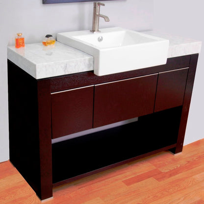 Bellaterra 48 In. Single Sink Vanity - Black Oak 804375A-48-BL, Front