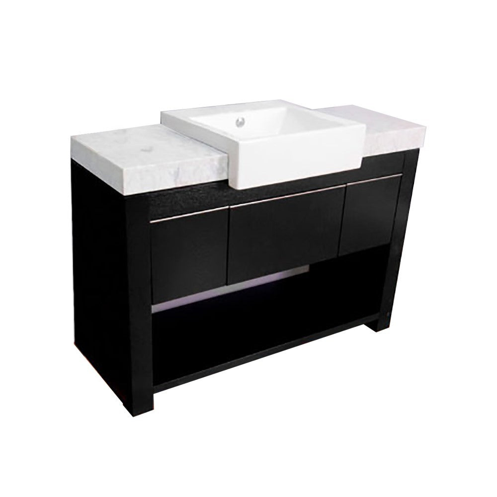 Bellaterra 48 In. Single Sink Vanity - Black Oak 804375A-48-BL, Front