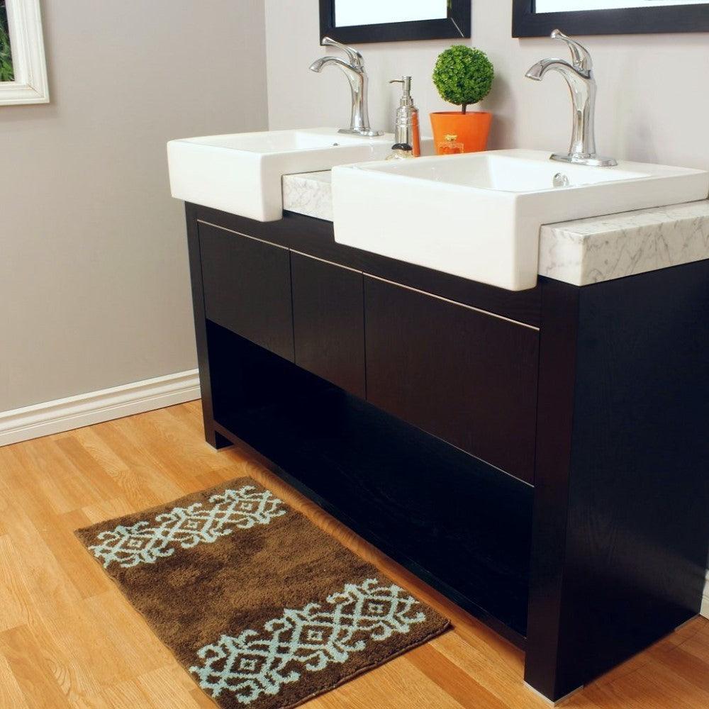 Bellaterra 57.75 in Double Sink Vanity-Wood-Black 804375A-BL, Sideview