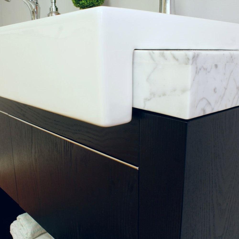 Bellaterra 57.75 in Double Sink Vanity-Wood-Black 804375A-BL, Closeview